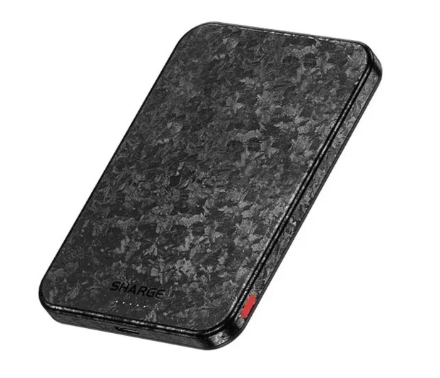Sharge PowerBank CarbonMag 20W Qi2 QC 3.0 PD 3.0 5K mAh Czarny - 1455950 - zdjęcie